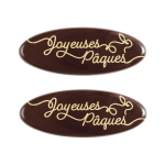 Décor en chocolat "Joyeuse Pâques" x2