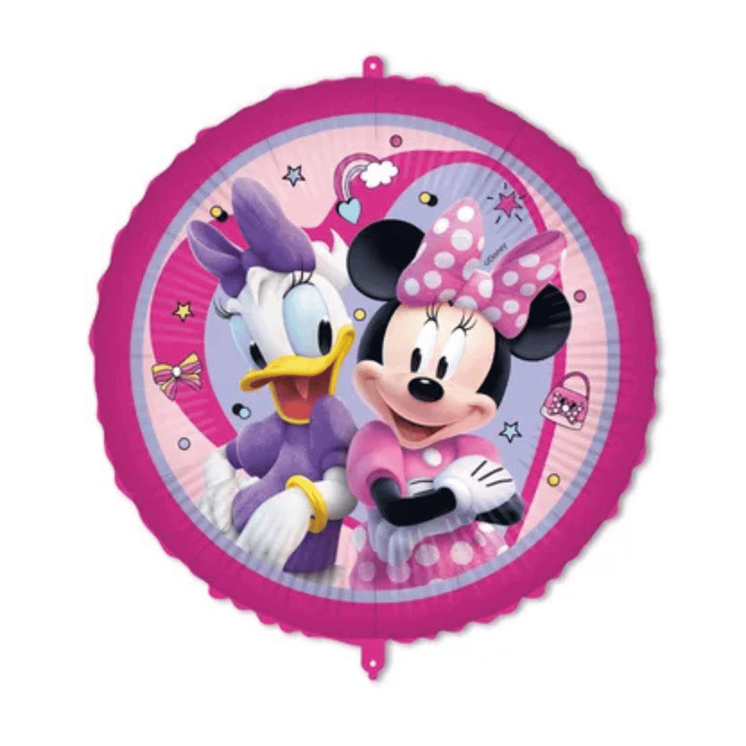 Palloncino di compleanno in alluminio di Minnie e Paperina 46 cm