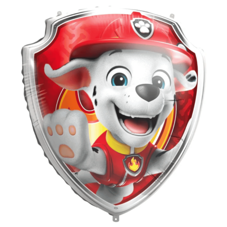 Palloncino gigante di Marshall in lamina per la festa di compleanno a tema Paw Patrol.