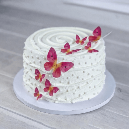 Decorazioni commestibili per torte a forma di farfalla in ostia.