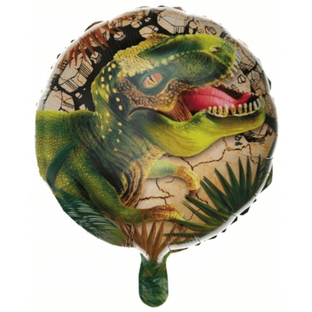 Palloncino di compleanno a forma di dinosauro da 45 cm in lamina metallica, gonfiabile ad aria o elio