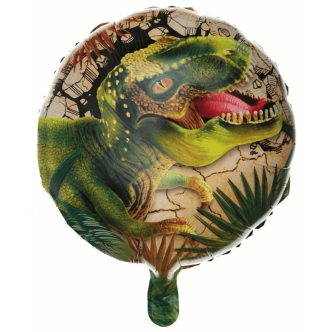 Palloncino di compleanno a forma di dinosauro da 45 cm in lamina metallica, gonfiabile ad aria o elio