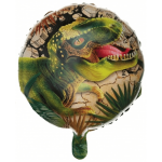 Palloncino di compleanno a forma di dinosauro da 45 cm in lamina metallica, gonfiabile ad aria o elio