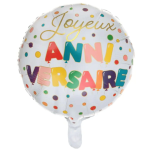 Palloncino di carta stagnola con la scritta "Buon compleanno"
