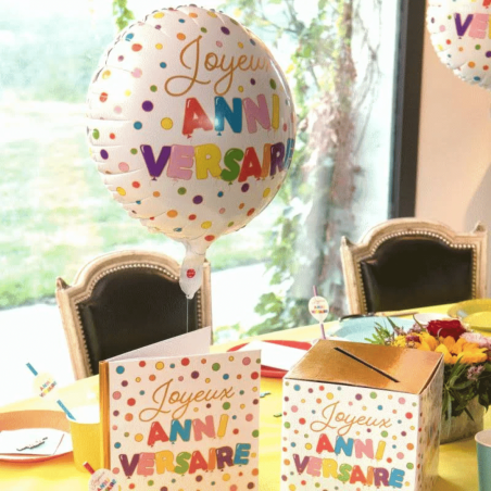 Buon compleanno con palloncino a elio