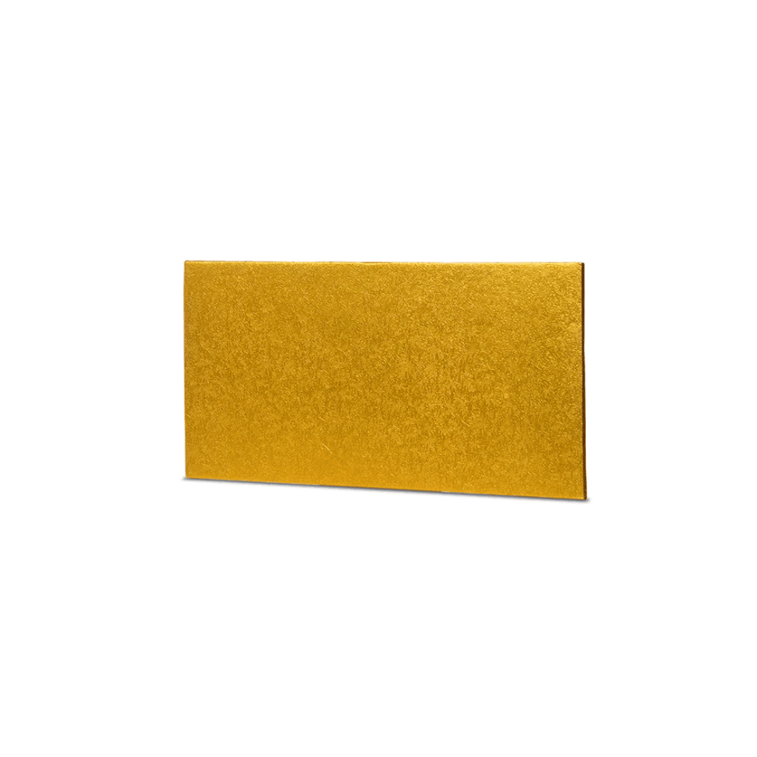 base per torta rettangolare dorata
