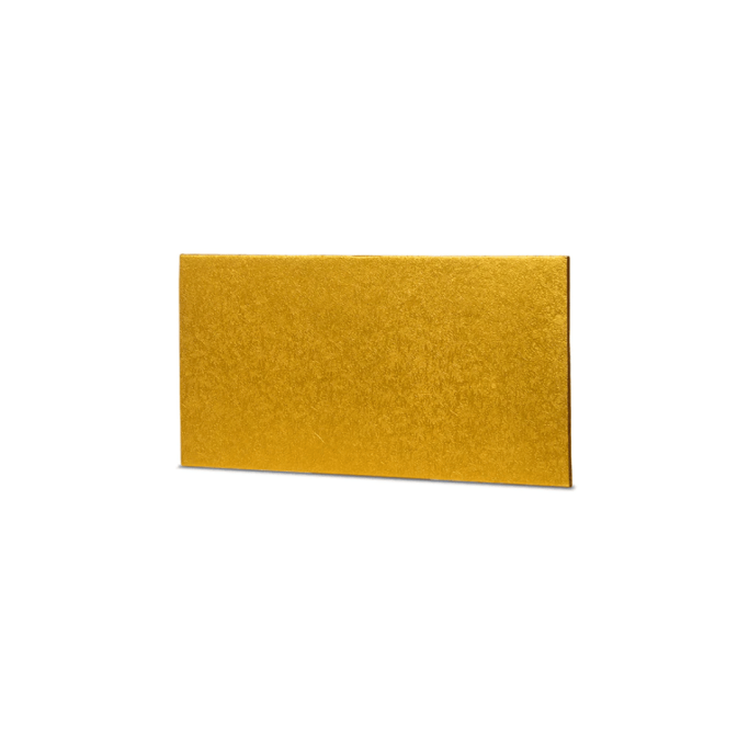 base per torta rettangolare dorata