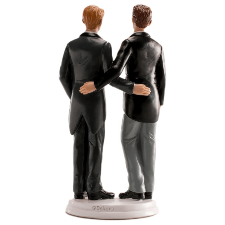 Decorazione per torta nuziale gay, vista posteriore