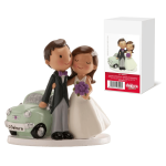 Decorazione per torta nuziale a forma di auto con la scritta "Just Married" (Appena sposati) 12 cm Dekora