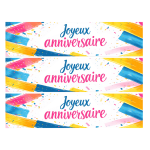 Contorno commestibile della torta di buon compleanno