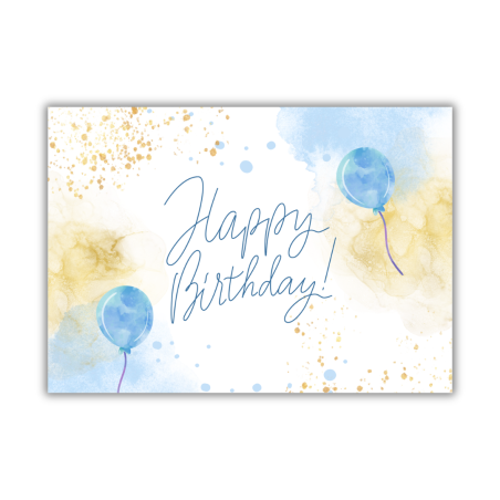 Foglio di zucchero A4 Happy Birthday