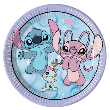 Piatti di carta per il compleanno di Stitch e Angel