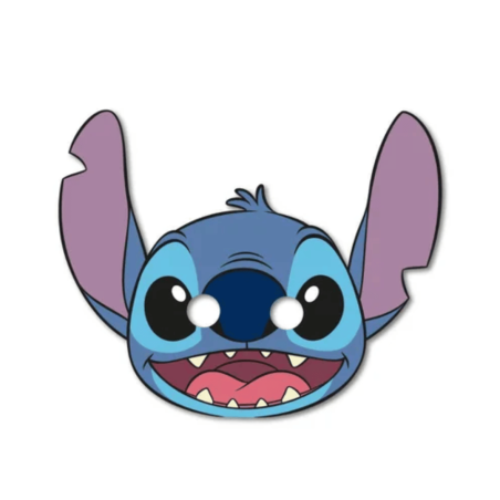 Maschera di Stitch per decorazioni di compleanno a tema Disney.