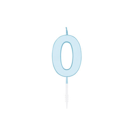 Candela azzurra numero per i compleanni da 0 a 9 anni