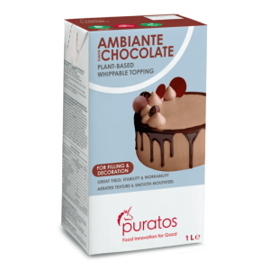 Puratos, crema vegetale montata con cioccolato fondente