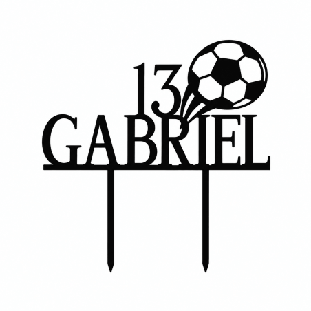 Topper per torta calcio personalizzabile