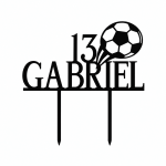 Topper per torta calcio personalizzabile
