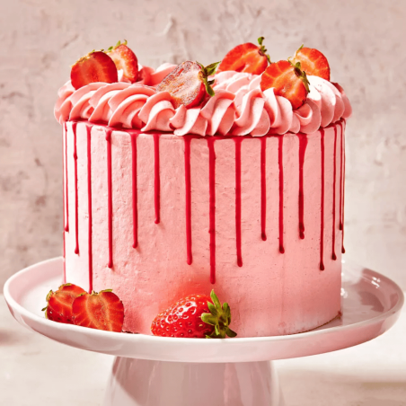 decorazione di torte con mix di crema incantata funcakes fragola
