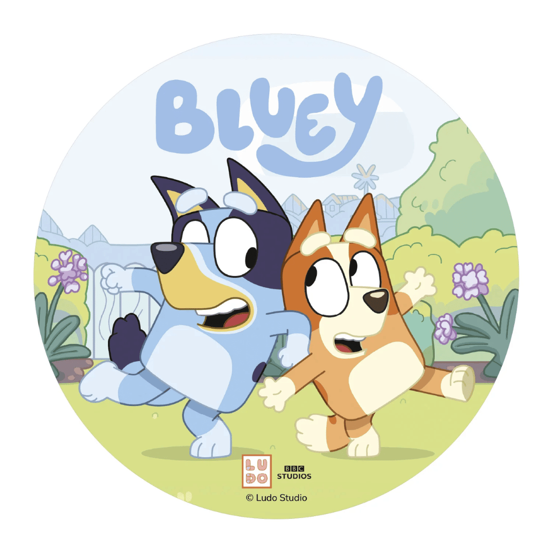 Disco commestibile bluey e bingo 20 cm