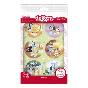 6 dischetti in cialda per cupcakes Bluey Dekora