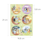 Mini dischi di cialda per cupcake e torte, Bluey x6