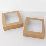 2 scatole per biscotti in cartone resistente con finestra