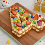 Idea per decorare una torta a forma di numero 4 Cécoa Paris
