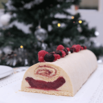 Idea classica per un tronchetto di Natale congelato utilizzando uno stampo Cécoa Paris.