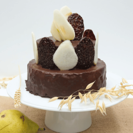 Idea per una torta rotonda (12 cm) utilizzando uno stampo Cécoa Paris.