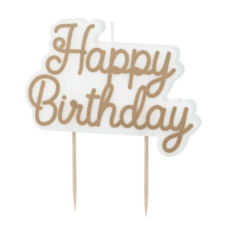 candela di buon compleanno oro opaco Partydeco