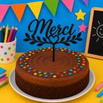 Decorazione per torta - grazie - scelta dei colori