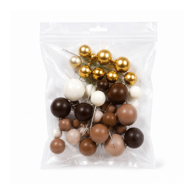 32 palline decorative di torta al cioccolato