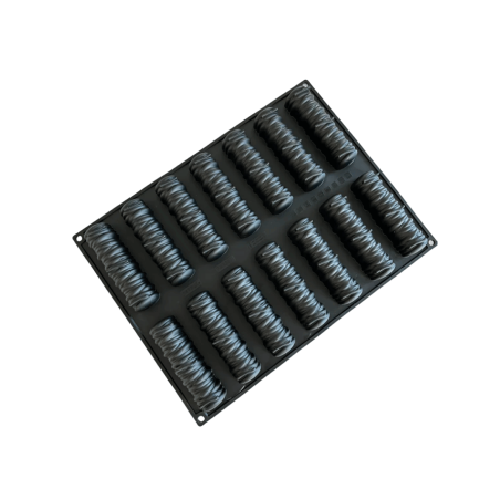 Stampo in silicone a forma di sequoia per mini tronchetti di Natale (14 pezzi)