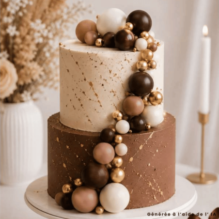 32 palline decorative alla moda para torta al cioccolato