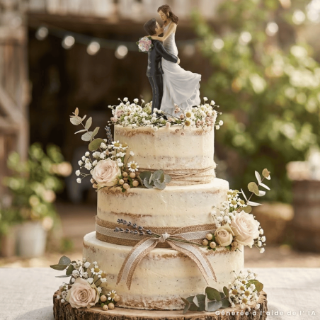 Topper per torta nuziale: sposa che indossa la torta nuziale