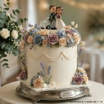 Decorazione per torta nuziale a forma di auto appena sposati