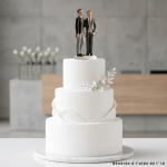 Decorazione per torta nuziale con coppia gay - Altezza 20 cm