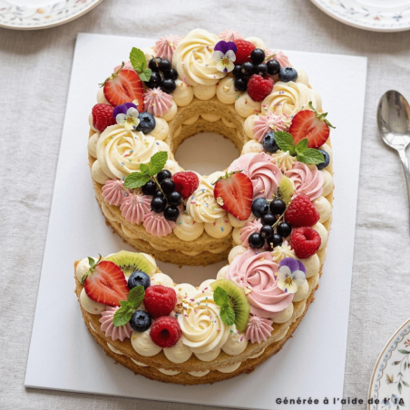 2 stampi in silicone per torte a forma di numero 9