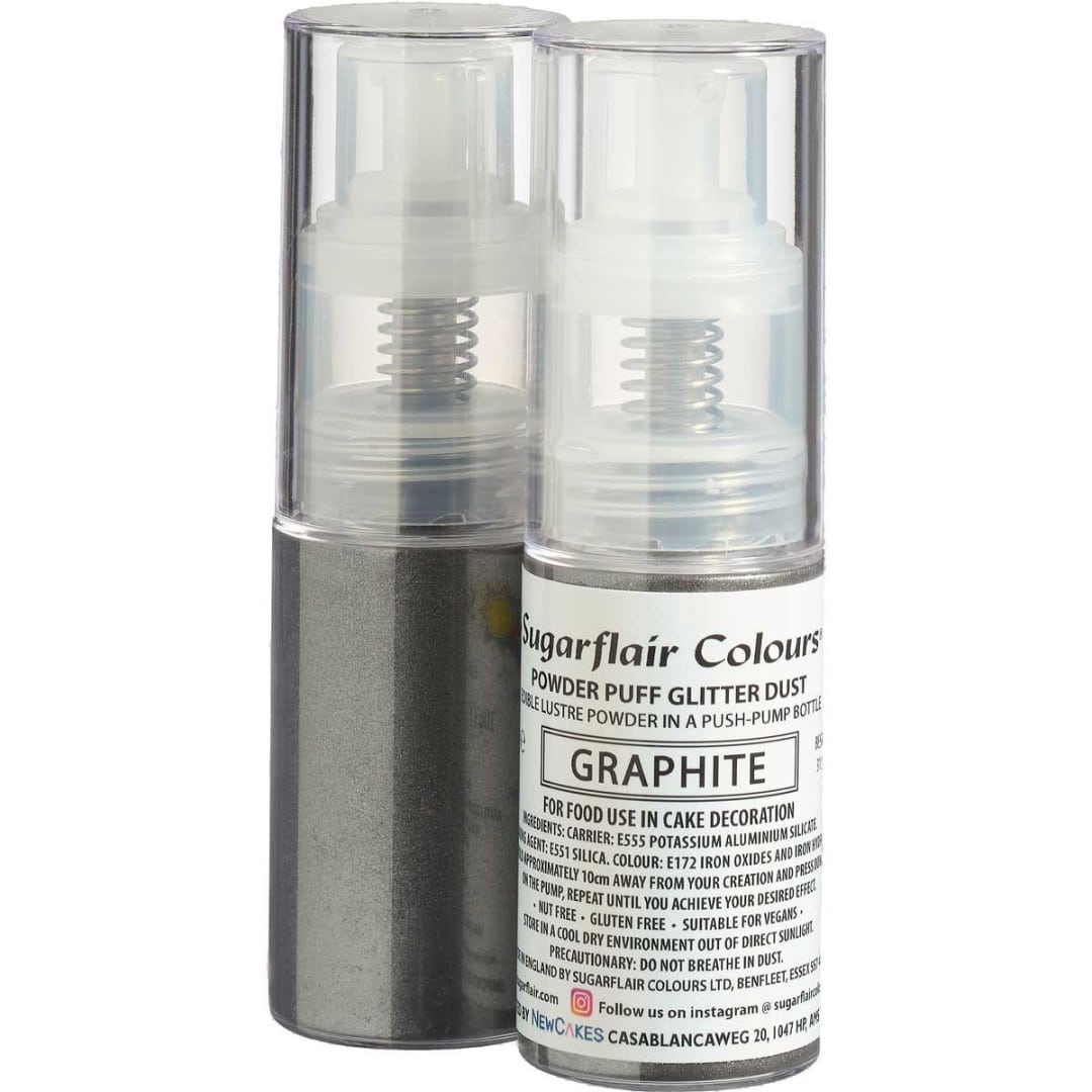polvere glitter argento grafite