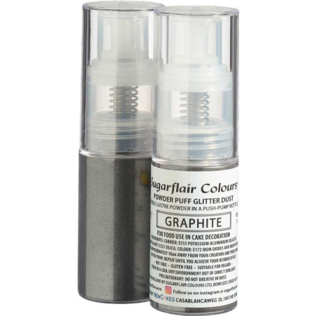 polvere glitter argento grafite