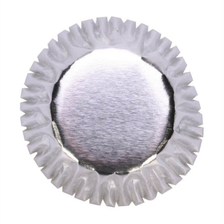 60 pirottini per cupcake in argento metallizzato
