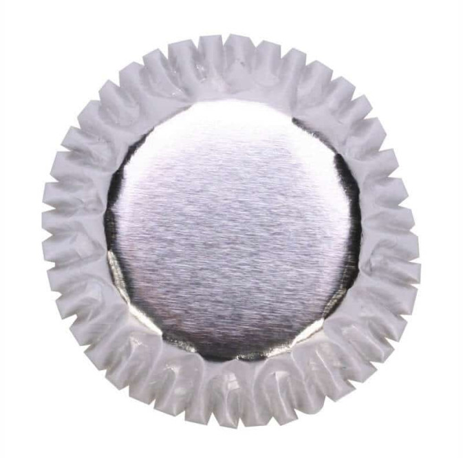 60 pirottini per cupcake in argento metallizzato