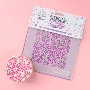 Stencil per mini biscotti a forma di fiore e dessert primaverile