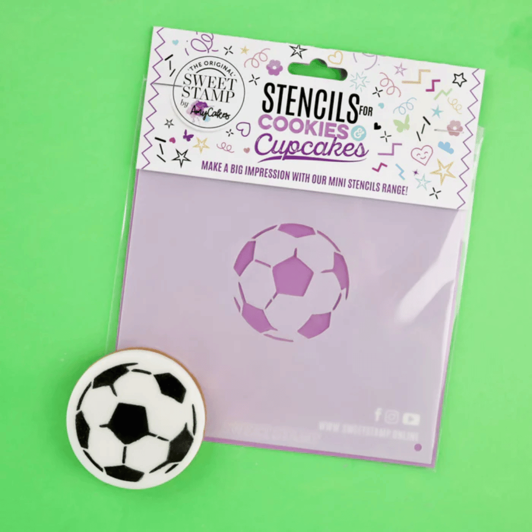 stampo per biscotti a forma di pallone da calcio, timbro per dolci