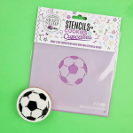 stampo per biscotti a forma di pallone da calcio, timbro per dolci