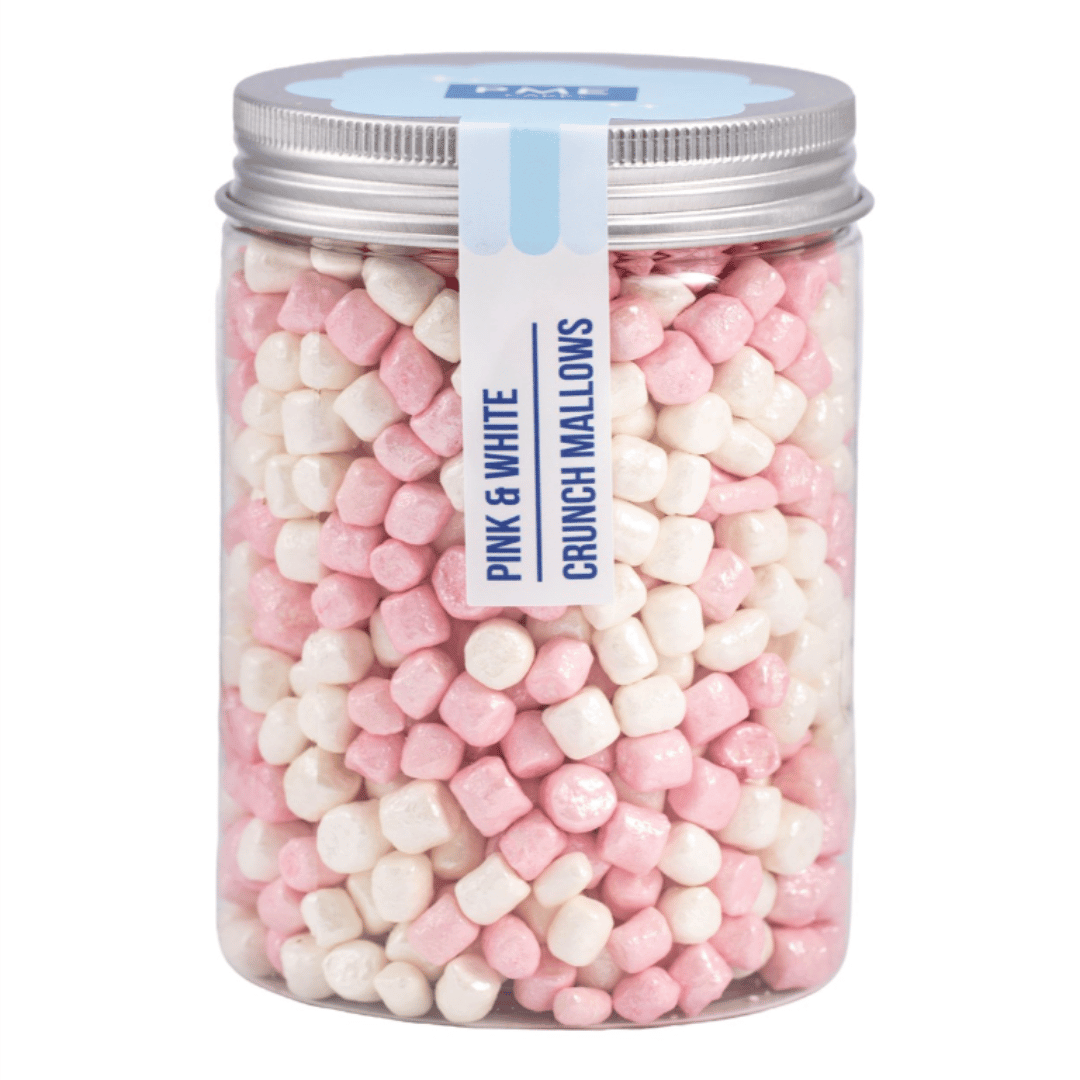 mini marshmallow croccanti rosa e bianchi