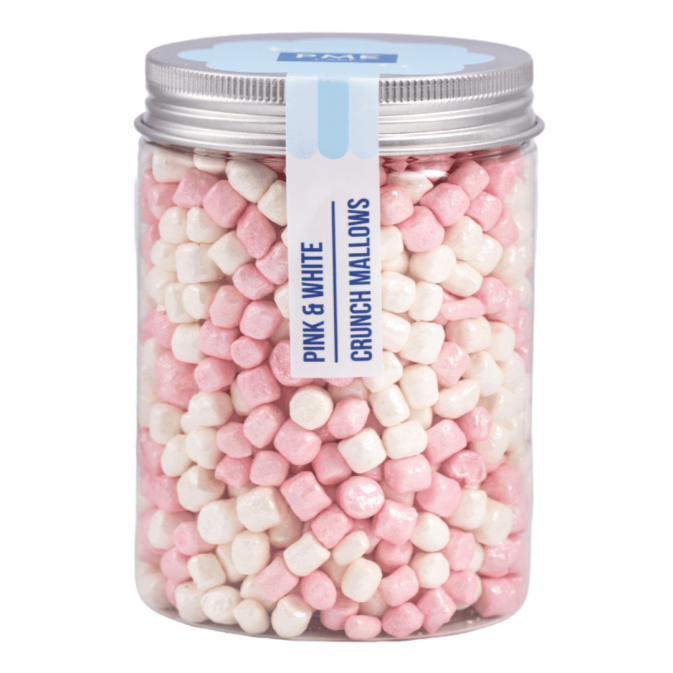 mini marshmallow croccanti rosa e bianchi