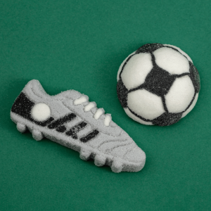 Marshmallow calcio (12 pezzi) - perfetti per una barretta di cioccolato o una torta di compleanno.