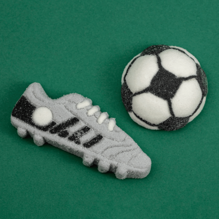 Marshmallow calcio (12 pezzi) - perfetti per una barretta di cioccolato o una torta di compleanno.