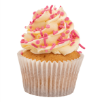 Decorazione per cupcake rosa acceso con zuccherini colorati (PME)